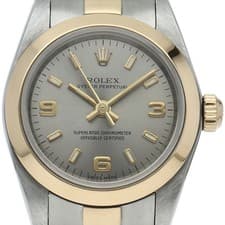 ROLEX Oyster Perpetual ladies watch 76183(K) K18YG/Stainless Steel WomenWatc...