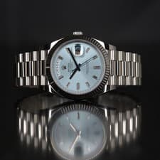 Rolex Day-Date 40 Platinum Ice Blue Baguette Diamond 40MM Full Set 2024 228236