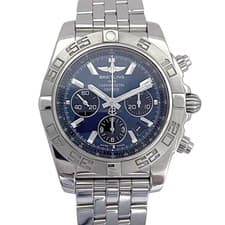 Breitling Chronomat 44mm SS Blue Dial Automatic Chronograph Watch #KN406