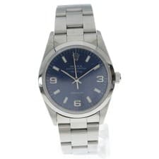 ROLEX 14000 Air King Blue Dial SS AT Stainless Automatic A Number Watch Used f09