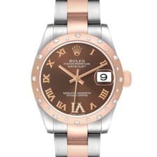 Rolex Datejust 31 Midsize Steel Rose Gold Diamond Ladies Watch 178341 Box Card
