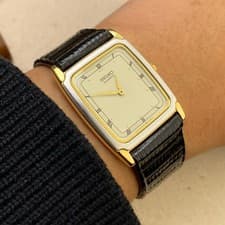 Rare Seiko Square 5P30-5020 Quartz Roman Index Dress Watch Fashion Vintage