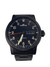 FORTIS Flieger Day-Date 595.18.158.1 Men's Watch From Japan G0407