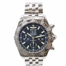 Breitling Chronomat A44359 44mm SS Black Dial Automatic Chronograph #KN451