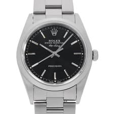 ROLEX Air king 14000M black bar Y Number second hand mens