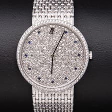 Audemars Piguet Factory Diamond Dial 31mm Vintage Watch 18K White Gold