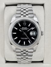NEW 2025 Rolex Datejust 41mm 126300 Oystersteel Jubilee Bracelet Black Dial
