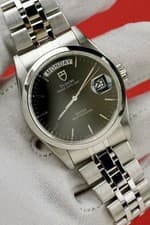 TUDOR Prince Date + Day 36 #76200 Black Stick Dial Very Clean!