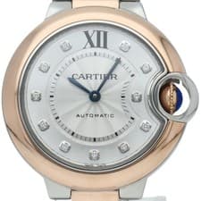 CARTIER Ballon Bleu de Cartier watch, 33mm, 11 diamonds. W3BB0021 K18PG/Stai...