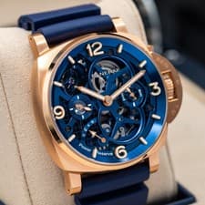 Panerai Luminor Tourbillon GMT Skeleton in 18k Rose gold, PAM01060 205k MSRP!