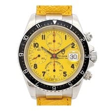 Tudor Chronotime Tiger Yellow Dial Overhauled 79270P Men's Watch Japan w0414