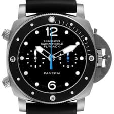 Panerai Luminor Submersible 3 Days Flyback Titanium Watch PAM00615 Box Papers