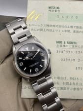 Rolex Explorer 1 14270 Steel Black Arabic Dial Oyster Band 36mm Watch w/Papers