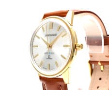 SEIKO Skyliner 6220-9970 Manual Men's Watch Vintage 1966 Gold Tone Leather