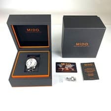 MIDO Baroncelli Chronometer Automatic Silver Dial 39mm Steel Watch B+