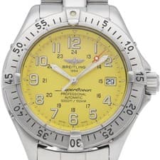 BREITLING superocean automatic yellow A17045/A175I01PFA Stainless Steel mens...