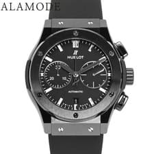 Hublot Classic Fusion 45mm Black Ceramic Automatic Chronograph Date Watch
