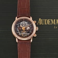 Audemars Piguet FACTORY SERVICED Jules Audemars Tourbillon Chronograph Skeleton