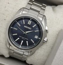 Seiko Brightz Radio Wave Solar Watch Navy Dial Mens 7B24 SAGZ045 wrist 19cm