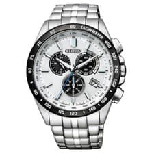 Citizen Eco-Drive Direct Flight Chronograph CB5874-90A Men Silver Japan
