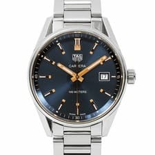 TAG HEUER Carrera WAR1112 Quartz Blue Dial Unisex Used Free from JAPAN