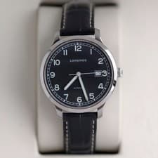 Longines Heritage Black Dial L2.788.4.53.0 Men's Watch Automatic 39.8mm Date