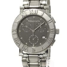 Tiffany & Co. Men's Watch Atlas Chronograph Quartz SS Used SKAI-0
