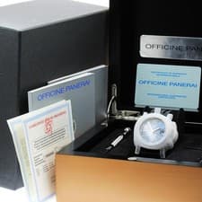 PANERAI LUMINOR PAM00093 44mm Titanium Rubber Automatic Blue Dial Date #C090