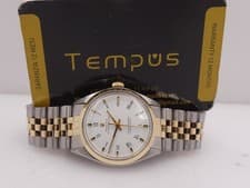 ROLEX OYSTER PERPETUAL RARE 1002 18Kt GOLD&STEEL '1977 SERVICED AUTOMATIC WATCH