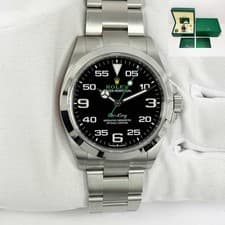 New 2026 Rolex Air King 126900 40MM Black Steel Box Papers