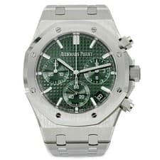 Audemars Piguet Green Dial Royal Oak Chronograph 50th Anniv. 26240ST B&P