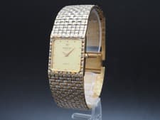 Vintage Raymond Weil 1092 18K Gold Electroplated Qz 23mm Womens Watch JAPAN