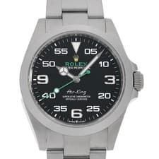 ROLEX Air king 126900 black Random Number second hand mens