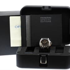 PANERAI LUMINOR BASE PAM00390 44mm SS Leather Dark Brown Hand-Wind #C126