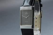 1973 Near MINT OMEGA De Ville 25mm 111.0112 Manual Black Dial Tank Men's Vintage