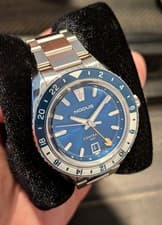 Nodus Contrail GMT Watch - Impulse (Blue/White) - Grand Seiko SBGJ237G homage