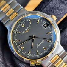 RARE Longines Conquest Las Vegas Two Tone Automatic Swiss made Fullset Watch