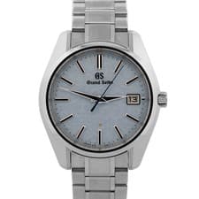 PAPERS Grand Seiko Heritage BLUE Stainless Steel 40mm SBGP017 Watch BOX