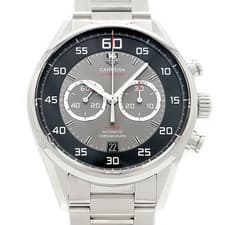 TAG Heuer Carrera Calibre 36 Flyback CAR2B10 Auto SS Black 100m Chrono Men's Wat