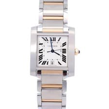 Cartier Tank Stainless Steel 32mm White Dial Watch Ref# W51005Q4