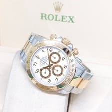 Rolex 40mm 18K Half YG White Arabic Dial "Zenith" Daytona REF: 16523 (U)