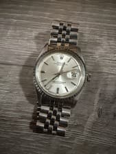 Rolex Datejust 1603 Silver Jubilee Bracelet with Silver Bezel