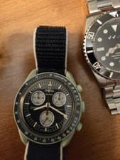 OMEGA Moonswatch Mission to Earthphase On Delugs Strap