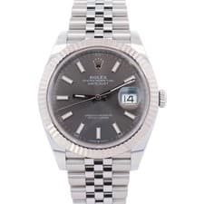 Rolex Datejust 41mm Rhodium Dial Watch Ref# 126334