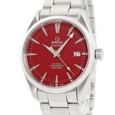 OMEGA Seamaster Aqua Terra 2503.60.00 Men's Red Dial Stainless Steel #HD375