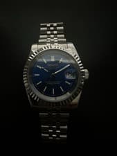 Seiko Oyster Perpetual Datejust Automatic Blue Dial Stainless Steel Watch