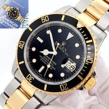Rolex Submariner Date 16613 T Yellow Gold/Steel Black Dial 40mm Watch