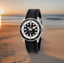 Breitling Superocean 42mm Automatic Chronometer Black Dial Rubber Strap Watch