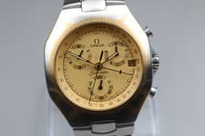 Omega Seamaster Polaris Chronograph Cal.1675 18K Gold Quartz Men's Watch JAPAN