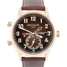 PAPERS Patek Philippe Calatrava Pilot Travel Time 18K GOLD 42mm 5524R Watch BOX